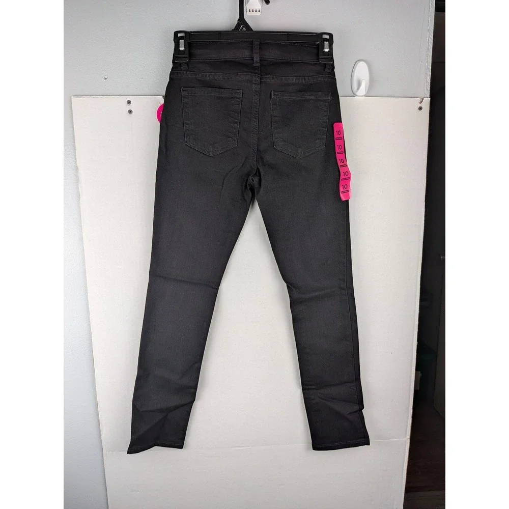 The Childrens Place Girls Super Skinny Jeans Black Wash Size 10 NWT